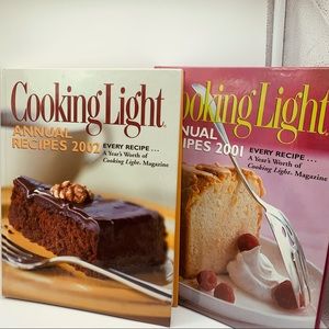 Two COOKING LIGHT Annual Cookbooks plus More Cookbooks. I will fill box to 5#!